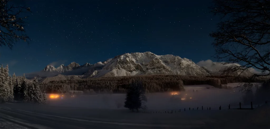 Ramsau am Dachstein bei Vollmond